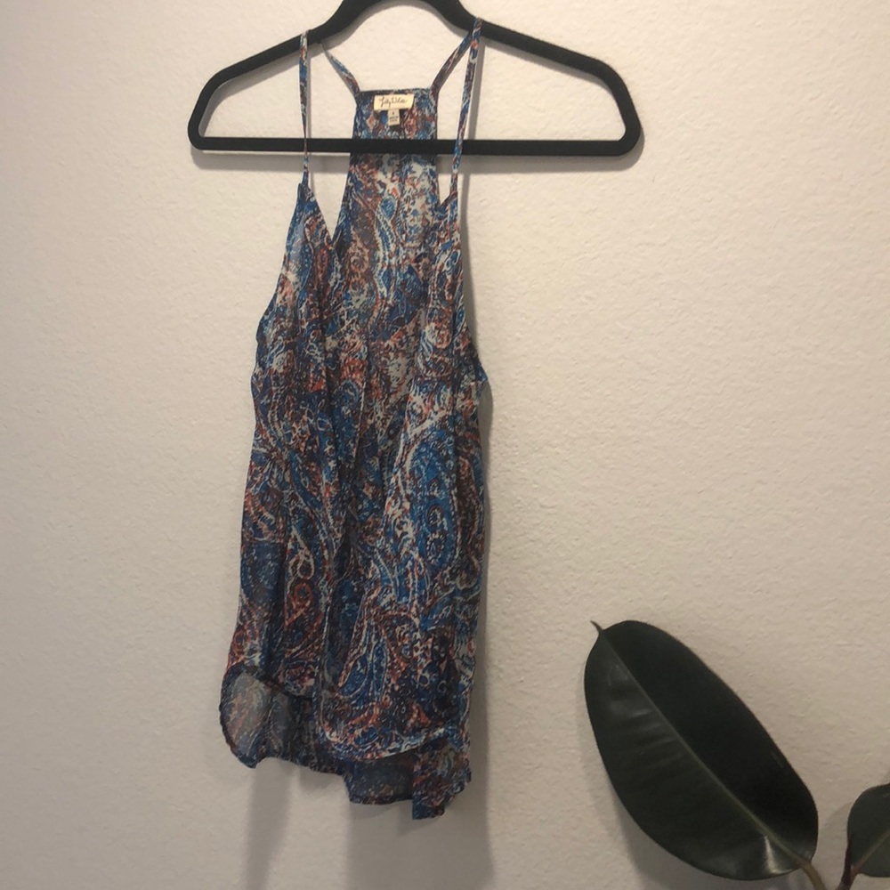 Flowy Paisley Wrap Front tank